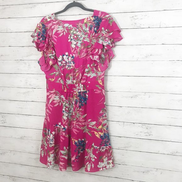 Rachel Roy Easy Crossover Ruffle Sleeve Dress - 10 - Picture 8 of 9